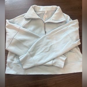 Lululemon powder blue funnel neck scuba.